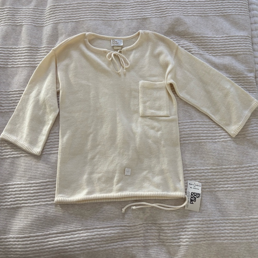 Vintage Sidney Gould‎ “it’s pure Gould” Wool and Acrylic Cream Women’s Sweater